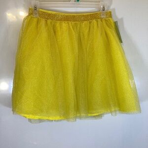 Cat & Jack YELLOW Sz XL 14/16 YOUTH Tutu Bottom NEVER WORN NWT Glitter Accents